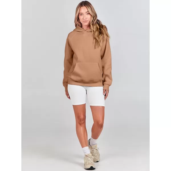 imageANRABESS Women Hoodies Fleece Oversized Sweatshirt Casual Basic Long Sleeve Athletic Workout Pullover Fall ClothesLight Brown
