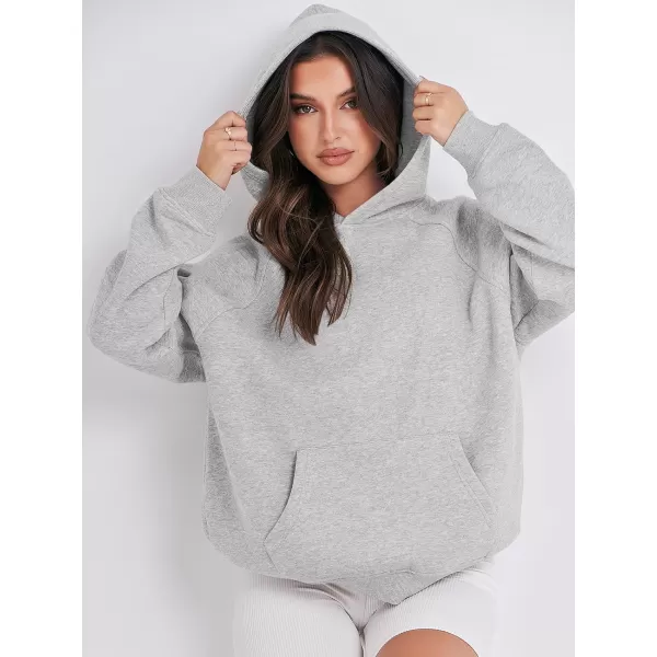 imageANRABESS Women Hoodies Fleece Oversized Sweatshirt Casual Basic Long Sleeve Athletic Workout Pullover Fall ClothesLight Grey