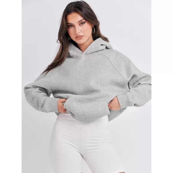 imageANRABESS Women Hoodies Fleece Oversized Sweatshirt Casual Basic Long Sleeve Athletic Workout Pullover Fall ClothesLight Grey