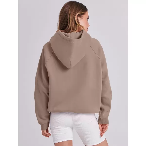 imageANRABESS Women Hoodies Fleece Oversized Sweatshirt Casual Basic Long Sleeve Athletic Workout Pullover Fall ClothesLight Khaki