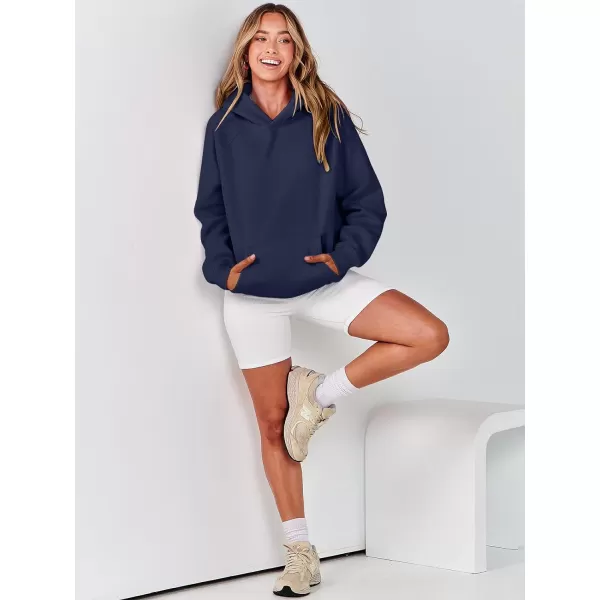 imageANRABESS Women Hoodies Fleece Oversized Sweatshirt Casual Basic Long Sleeve Athletic Workout Pullover Fall ClothesNavy Blue
