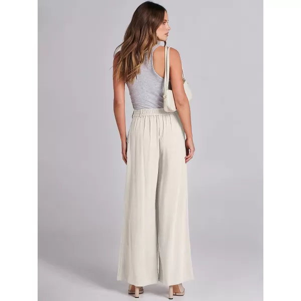 imageANRABESS Women Linen Palazzo Pants Summer Wide Leg High Waist Casual Long Lounge Pant Trousers with PocketApricot