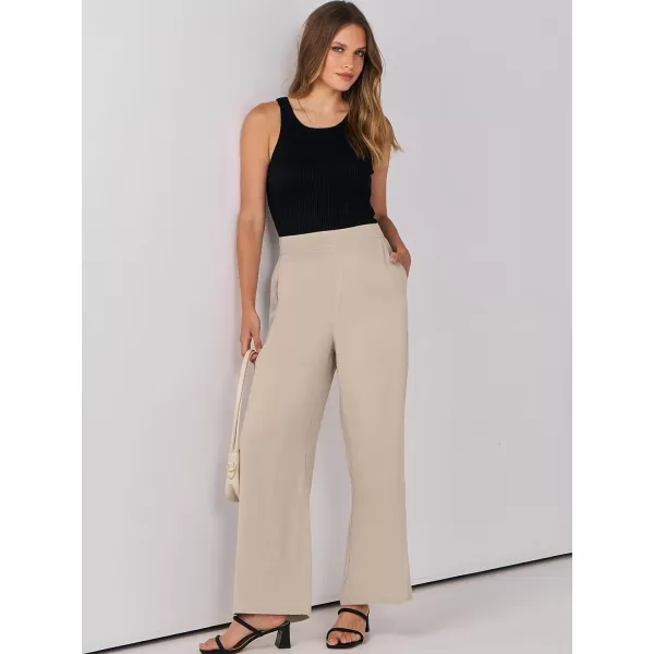 imageANRABESS Women Linen Palazzo Pants Summer Wide Leg High Waisted Casual Loose Flowy Work Pant Trousers with Pocket02 Almond