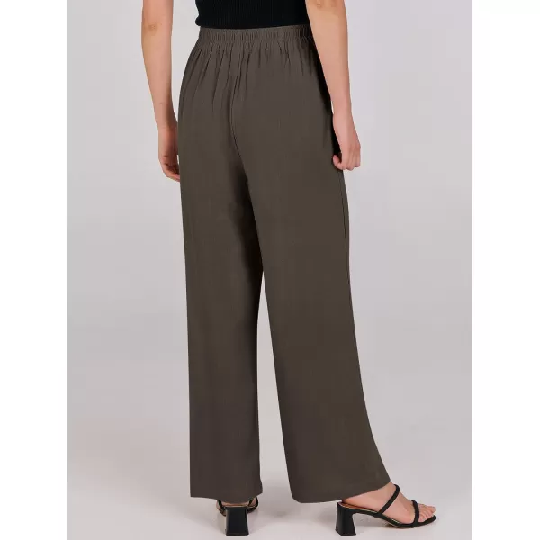 imageANRABESS Women Linen Palazzo Pants Summer Wide Leg High Waisted Casual Loose Flowy Work Pant Trousers with Pocket03 Coffee