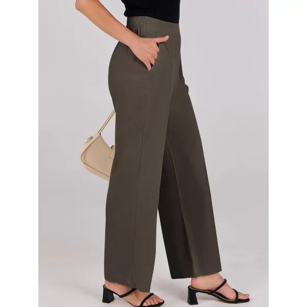 imageANRABESS Women Linen Palazzo Pants Summer Wide Leg High Waisted Casual Loose Flowy Work Pant Trousers with Pocket03 Coffee
