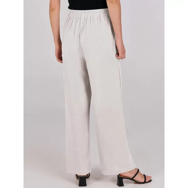 imageANRABESS Women Linen Palazzo Pants Summer Wide Leg High Waisted Casual Loose Flowy Work Pant Trousers with PocketApricot