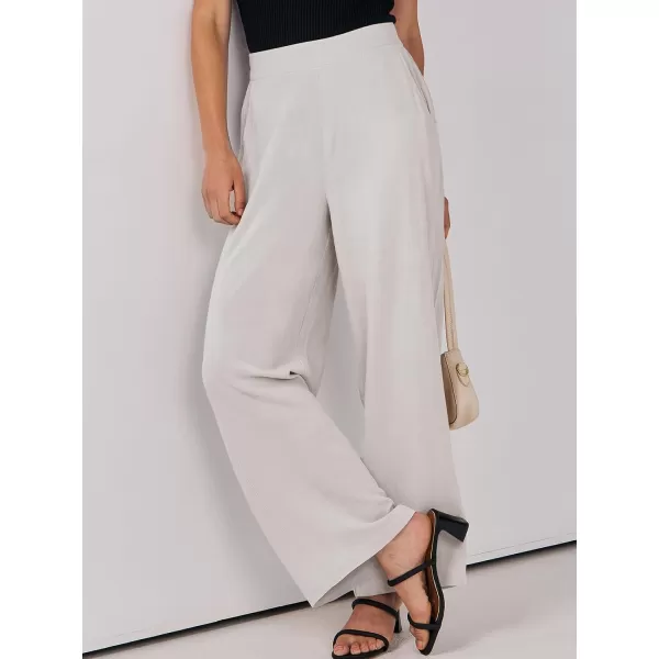 imageANRABESS Women Linen Palazzo Pants Summer Wide Leg High Waisted Casual Loose Flowy Work Pant Trousers with PocketApricot