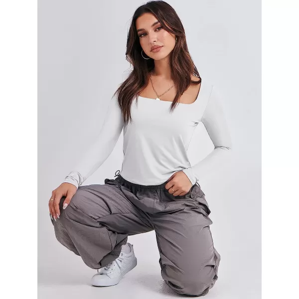 imageANRABESS Women Long Sleeve Crop Top Sexy Fitted Going Out Square Neck Basic T Shirt Top TeesWhite