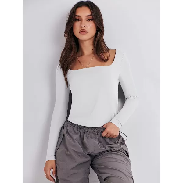 imageANRABESS Women Long Sleeve Crop Top Sexy Fitted Going Out Square Neck Basic T Shirt Top TeesWhite