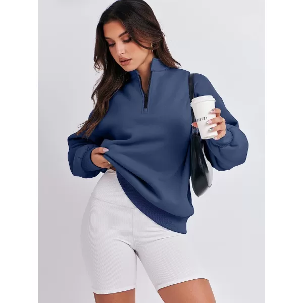 imageANRABESS Women Long Sleeve Oversized Half Zip Pullover Sweatshirt Y2K Hoodie Sweater Trendy Fall ClothesNavy Blue