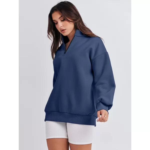 imageANRABESS Women Long Sleeve Oversized Half Zip Pullover Sweatshirt Y2K Hoodie Sweater Trendy Fall ClothesNavy Blue