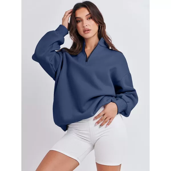 imageANRABESS Women Long Sleeve Oversized Half Zip Pullover Sweatshirt Y2K Hoodie Sweater Trendy Fall ClothesNavy Blue