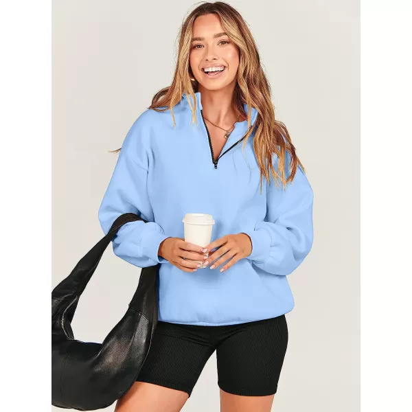imageANRABESS Women Long Sleeve Oversized Half Zip Pullover Sweatshirt Y2K Hoodie Sweater Trendy Fall ClothesSky