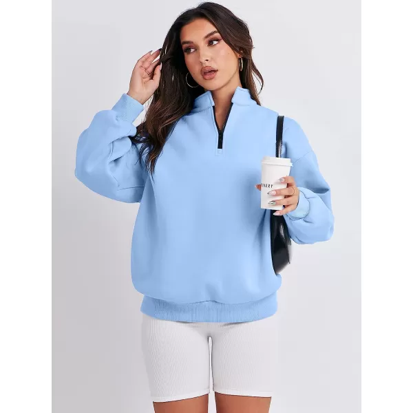 imageANRABESS Women Long Sleeve Oversized Half Zip Pullover Sweatshirt Y2K Hoodie Sweater Trendy Fall ClothesSky