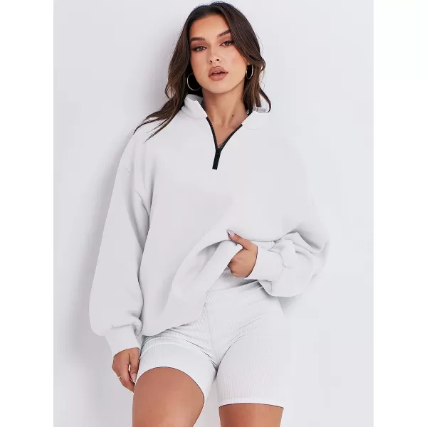 imageANRABESS Women Long Sleeve Oversized Half Zip Pullover Sweatshirt Y2K Hoodie Sweater Trendy Fall ClothesWhite
