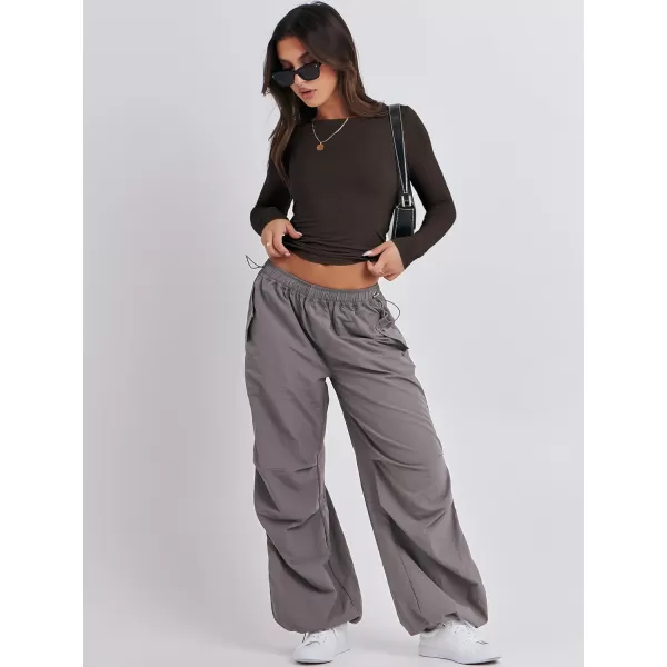imageANRABESS Women Long Sleeve Slim Fit Crop Top Going Out Tight TShirt Trendy Tees StreetwearDeep Brown