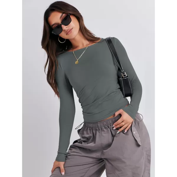 imageANRABESS Women Long Sleeve Slim Fit Crop Top Going Out Tight TShirt Trendy Tees StreetwearDeep Grey