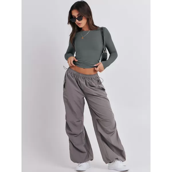 imageANRABESS Women Long Sleeve Slim Fit Crop Top Going Out Tight TShirt Trendy Tees StreetwearDeep Grey