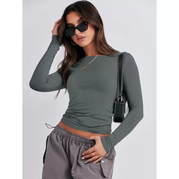 imageANRABESS Women Long Sleeve Slim Fit Crop Top Going Out Tight TShirt Trendy Tees StreetwearDeep Grey