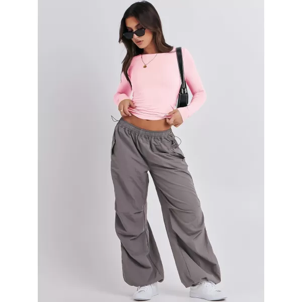 imageANRABESS Women Long Sleeve Slim Fit Crop Top Going Out Tight TShirt Trendy Tees StreetwearLight Pink
