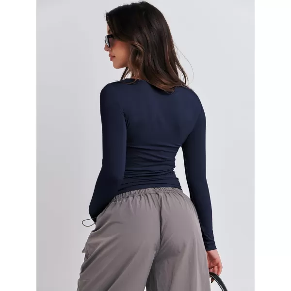 imageANRABESS Women Long Sleeve Slim Fit Crop Top Going Out Tight TShirt Trendy Tees StreetwearNavy Blue