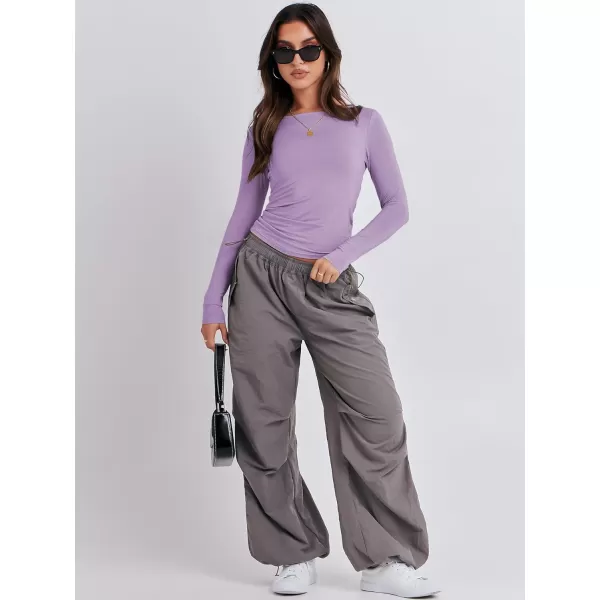 imageANRABESS Women Long Sleeve Slim Fit Crop Top Going Out Tight TShirt Trendy Tees StreetwearPurple