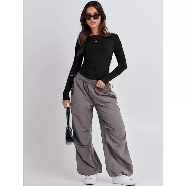 imageANRABESS Women Long Sleeve Slim Fit Crop Top Going Out Tight Y2K TShirt Trendy Tees StreetwearBlack