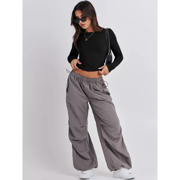 imageANRABESS Women Long Sleeve Slim Fit Crop Top Going Out Tight Y2K TShirt Trendy Tees StreetwearBlack