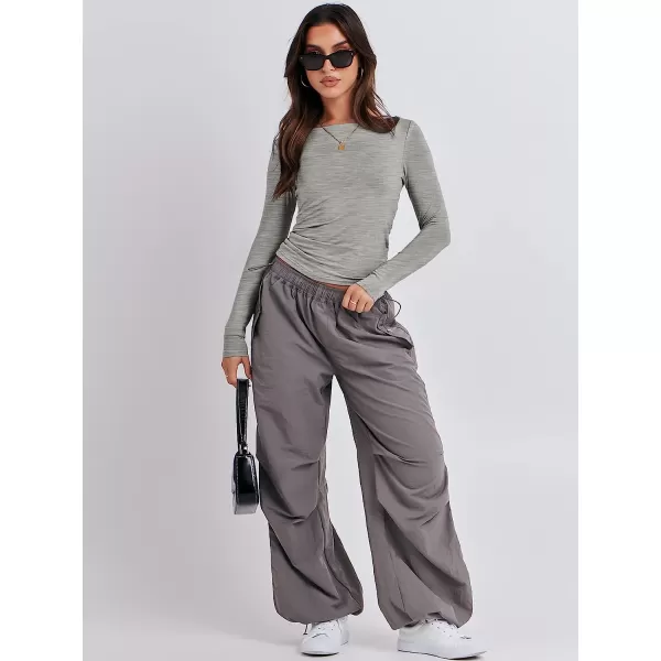 imageANRABESS Women Long Sleeve Slim Fit Crop Top Going Out Tight Y2K TShirt Trendy Tees StreetwearDark Grey