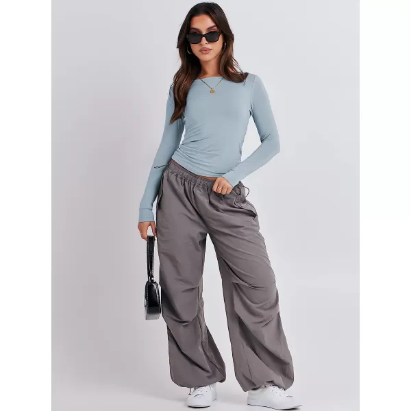 imageANRABESS Women Long Sleeve Slim Fit Crop Top Going Out Tight Y2K TShirt Trendy Tees StreetwearLight Blue