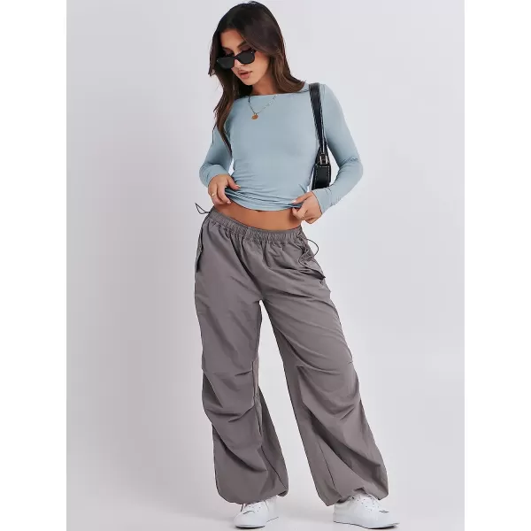 imageANRABESS Women Long Sleeve Slim Fit Crop Top Going Out Tight Y2K TShirt Trendy Tees StreetwearLight Blue