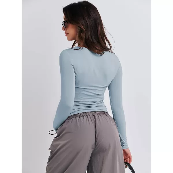 imageANRABESS Women Long Sleeve Slim Fit Crop Top Going Out Tight Y2K TShirt Trendy Tees StreetwearLight Blue