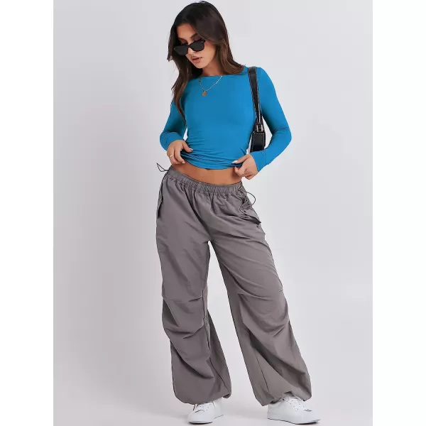 imageANRABESS Women Long Sleeve Slim Fit Crop Top Going Out Tight Y2K TShirt Trendy Tees StreetwearRoyal Blue