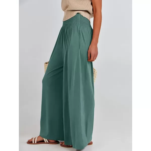 imageANRABESS Women Palazzo Pants Summer Boho Wide Leg High Waist Casual Loose Lounge Pant Trousers with PocketGrass