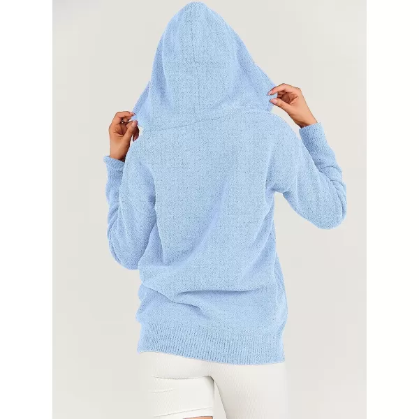 imageANRABESS Women Quarter Zip Long Sleeve Oversized Hoodie Sweater Drawsring V Neck Casual Loose Fall Sweatshirt ClothesBlue