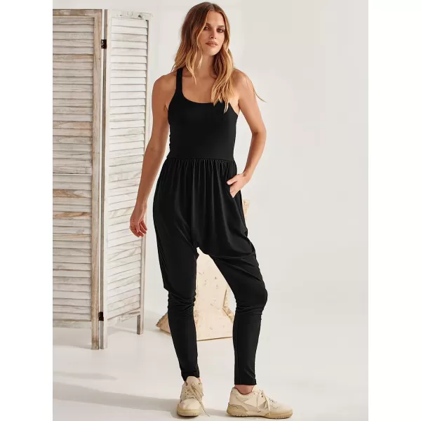 imageANRABESS Women Summer Casual Loose Sleeveless Jumpsuit Romper Tank Harem Overalls Yoga OutfitsBlack