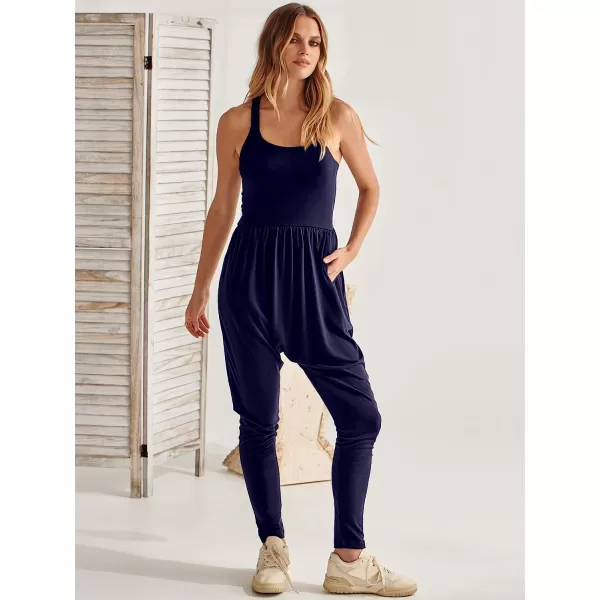imageANRABESS Women Summer Casual Loose Sleeveless Jumpsuit Romper Tank Harem Overalls Yoga OutfitsNavy Blue