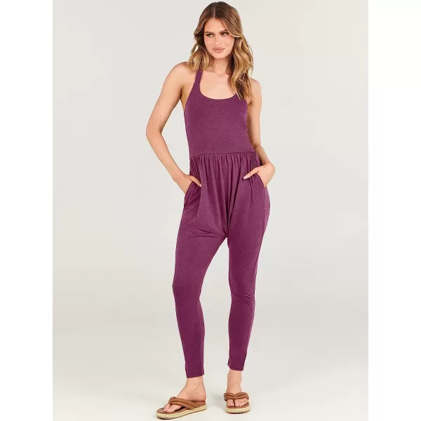 imageANRABESS Women Summer Casual Loose Sleeveless Jumpsuit Romper Tank Harem Overalls Yoga OutfitsPurple