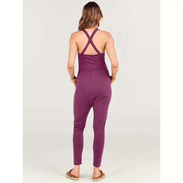 imageANRABESS Women Summer Casual Loose Sleeveless Jumpsuit Romper Tank Harem Overalls Yoga OutfitsPurple