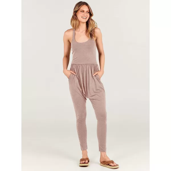 imageANRABESS Women Summer Casual Loose Sleeveless Jumpsuit Romper Tank Harem Overalls Yoga OutfitsTaupe