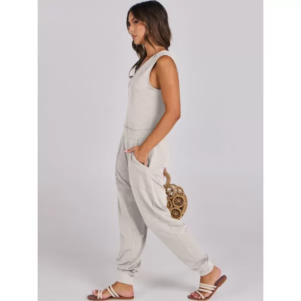imageANRABESS Women Summer Casual Sleeveless V Neck Harem Jumpsuits One Piece Outfits Baggy Loose Lounge Rompers JumperBeige