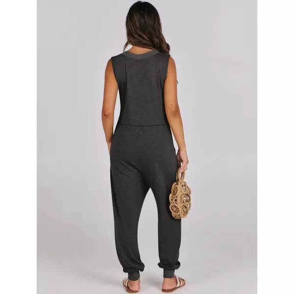 imageANRABESS Women Summer Casual Sleeveless V Neck Harem Jumpsuits One Piece Outfits Baggy Loose Lounge Rompers JumperBlack