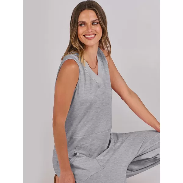 imageANRABESS Women Summer Casual Sleeveless V Neck Harem Jumpsuits One Piece Outfits Baggy Loose Lounge Rompers JumperGrey