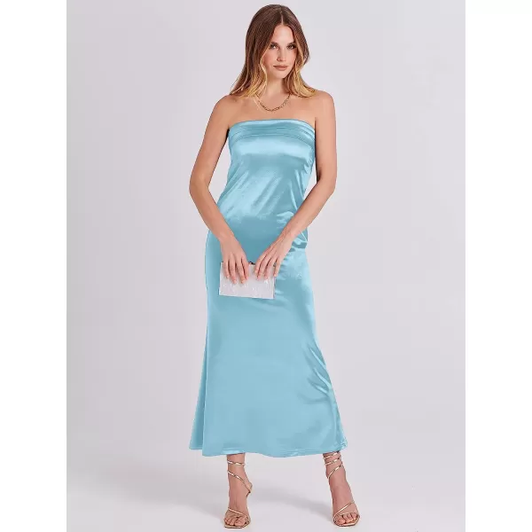 imageANRABESS Women Summer Satin Strapless Formal Dress Sexy Backless Bodycon Wedding Cocktail Party Maxi DressLight Blue