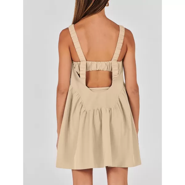 imageANRABESS Women Summer Sleeveless Mini Dress Builtin Bra and Shorts Casual Cutout Workout Athletic 2 Piece Tennis DressesApricot