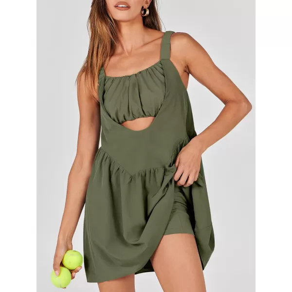 imageANRABESS Women Summer Sleeveless Mini Dress Builtin Bra and Shorts Casual Cutout Workout Athletic 2 Piece Tennis DressesArmy Green