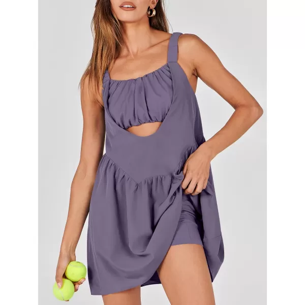 imageANRABESS Women Summer Sleeveless Mini Dress Builtin Bra and Shorts Casual Cutout Workout Athletic 2 Piece Tennis DressesGrey Purple