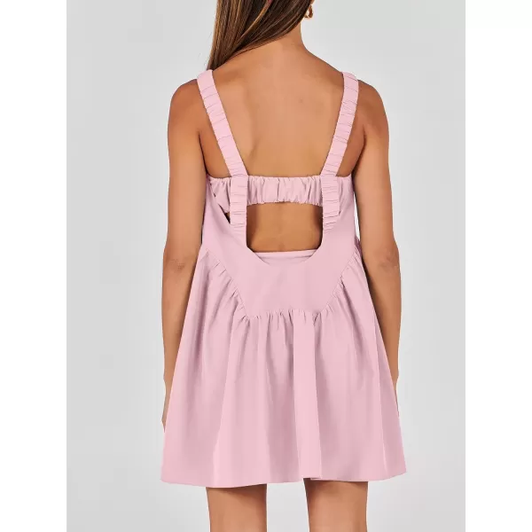 imageANRABESS Women Summer Sleeveless Mini Dress Builtin Bra and Shorts Casual Cutout Workout Athletic 2 Piece Tennis DressesPink