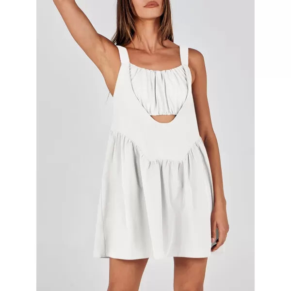 imageANRABESS Women Summer Sleeveless Mini Dress Builtin Bra and Shorts Casual Cutout Workout Athletic 2 Piece Tennis DressesWhite