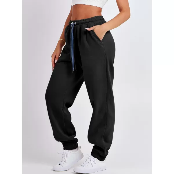imageANRABESS Women Sweatpants Baggy High Waist Fleece Athletic Jogger Pant Trousers Y2K Teen GirlsBlack
